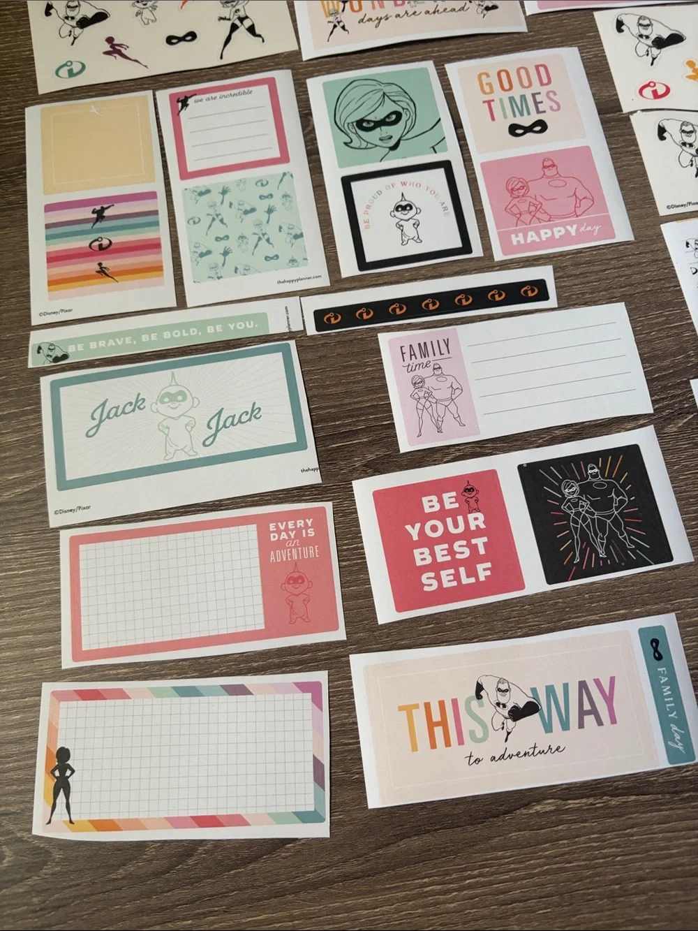 ❤️ $3 Disney The Incredibles Not So Mystery Happy Planner Sticker Set